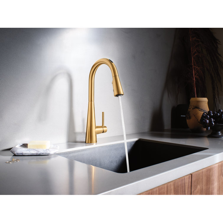 Brushed Gold Smart Touchless Pull-Down Kitchen Faucet