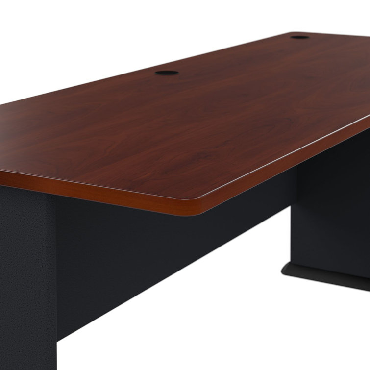 Hansen Cherry and Galaxy Executive Desk with Keyboard Tray