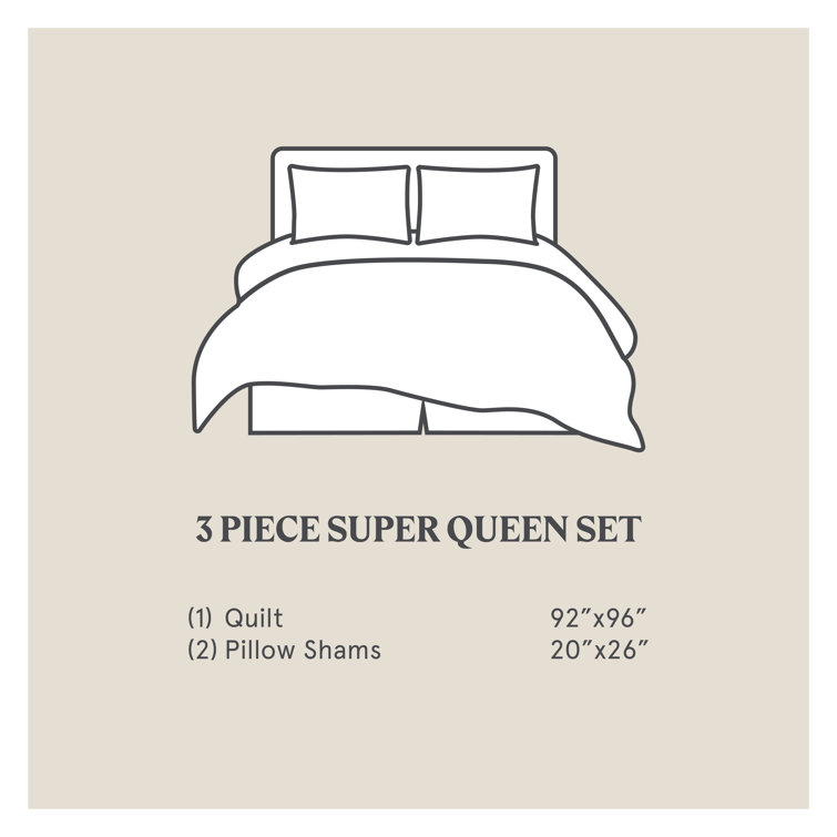 Full Black and Tan Cotton Reversible Quilt Set