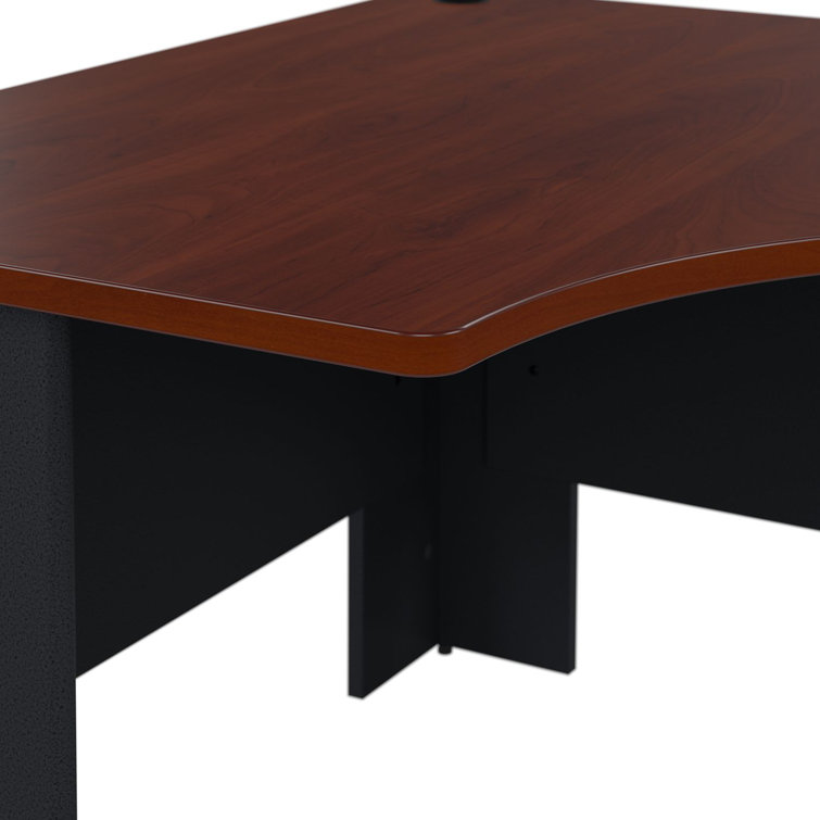 Hansen Cherry L-Shape Executive Desk with Mobile File Cabinet
