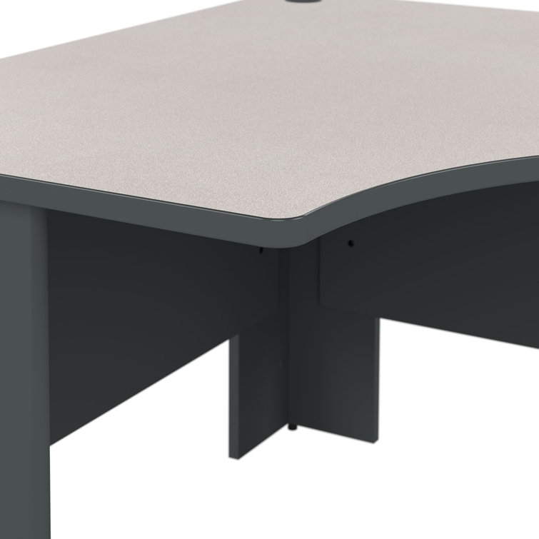 Slate & White Spectrum 48" Corner Office Desk with Drawer