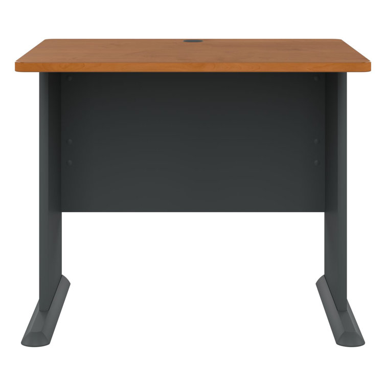 Slate Executive 48" Desk with Filing Cabinet and Keyboard Tray