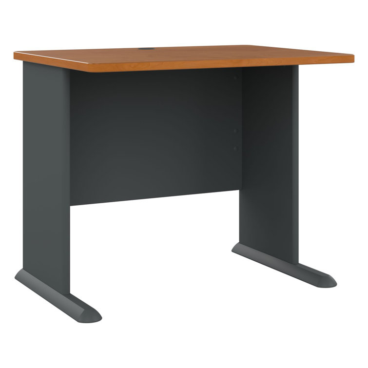 Slate Executive 48" Desk with Filing Cabinet and Keyboard Tray
