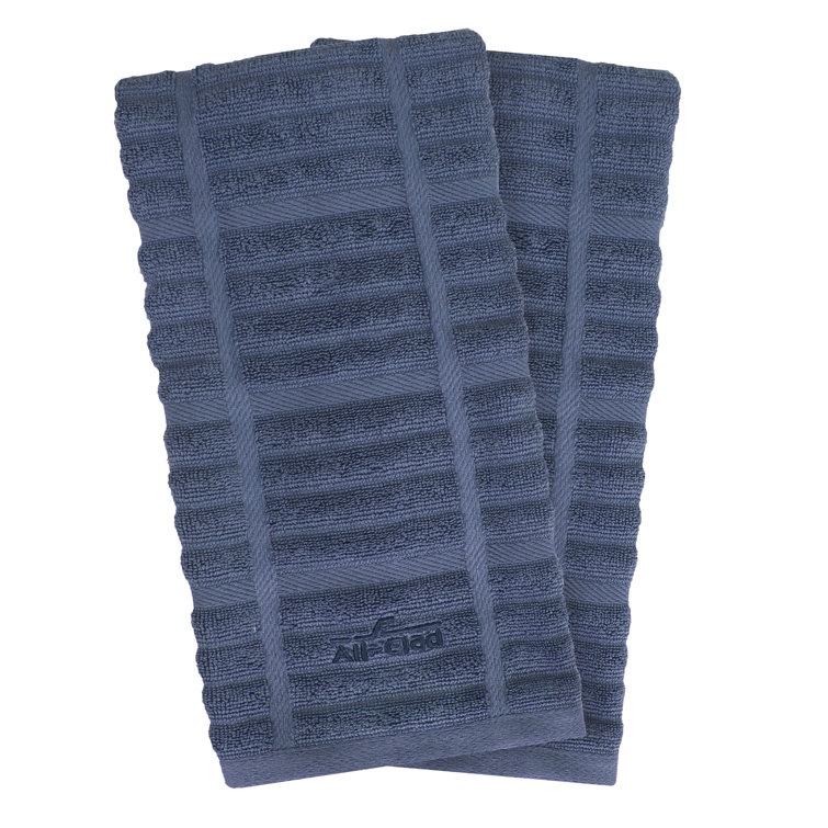 Indigo Terry Cotton Kitchen Towel Set, 17"x30"
