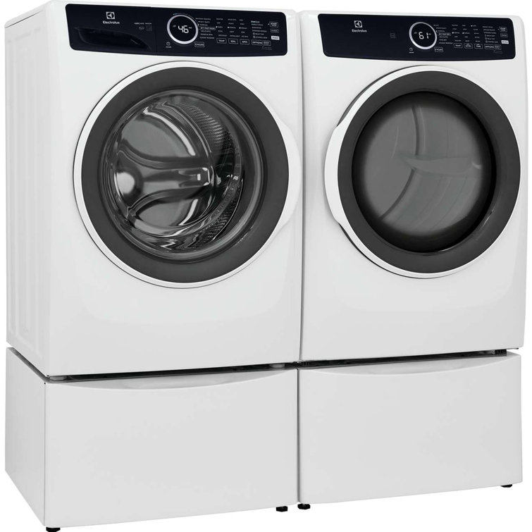 White Energy Star Front Load Electric Dryer with Steam and Moisture Sensing