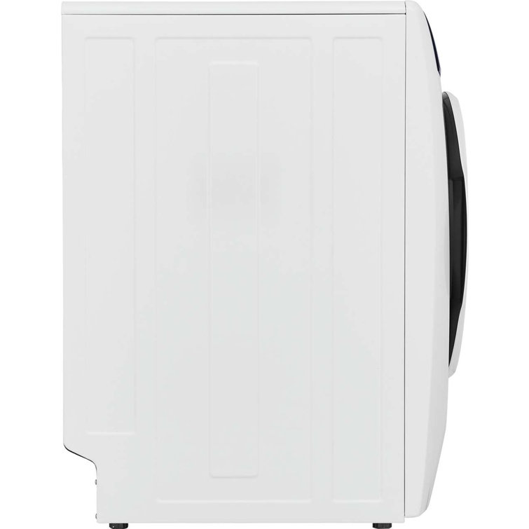 White Energy Star Front Load Electric Dryer with Steam and Moisture Sensing