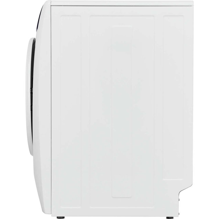 White Energy Star Front Load Electric Dryer with Steam and Moisture Sensing
