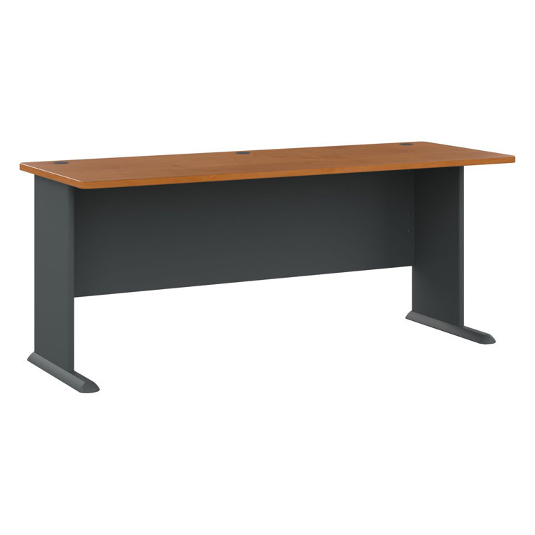 Slate Executive 48" Desk with Filing Cabinet and Keyboard Tray