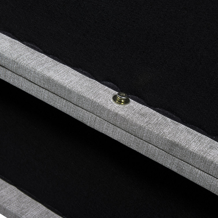 Carmen King Silver Grey Upholstered Pine Bed Frame
