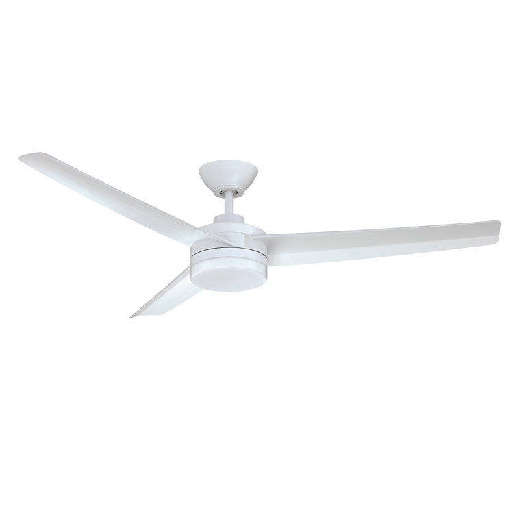 White 52'' Ceiling Fan with LED Light and Remote