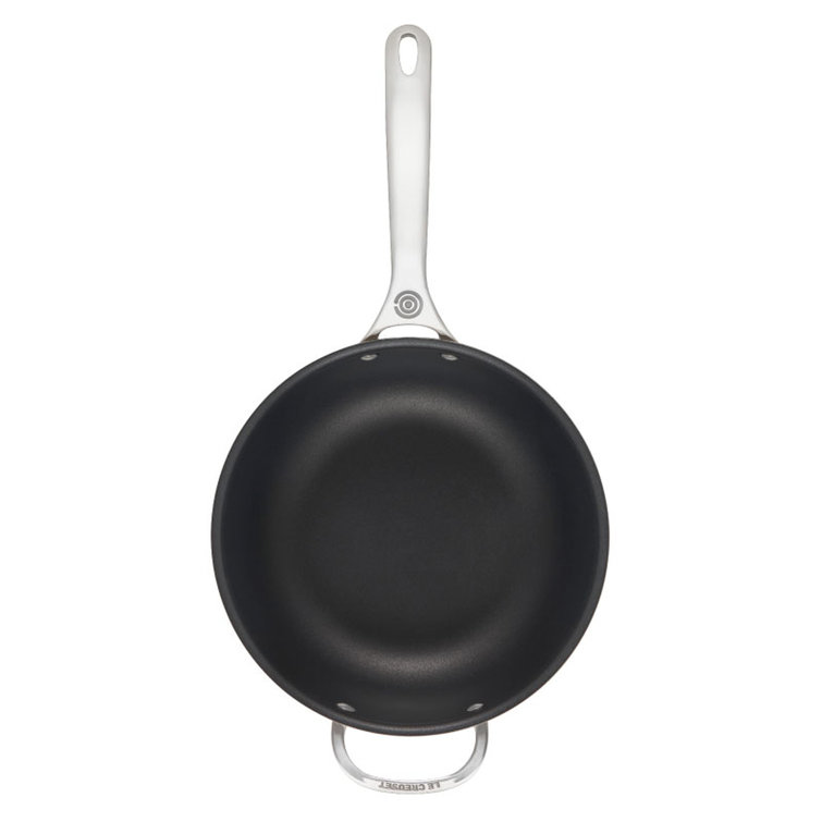 3.5 Quart Silver Stainless Steel Nonstick Saucier Pan