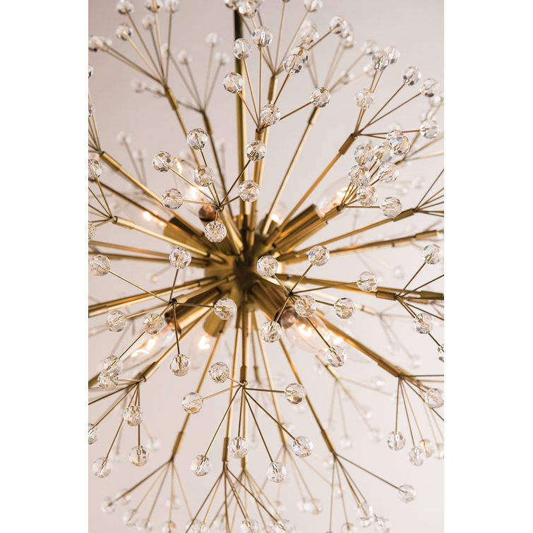 Aged Brass Elegance 16-Light Chandelier with Faceted K9 Crystal