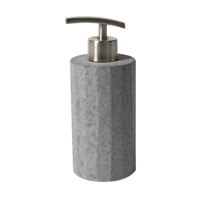 Gray Matte Concrete 5-Piece Bathroom Accessory Set