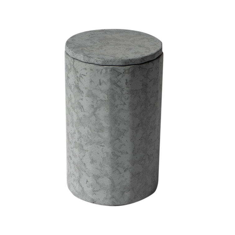 Gray Matte Concrete 5-Piece Bathroom Accessory Set