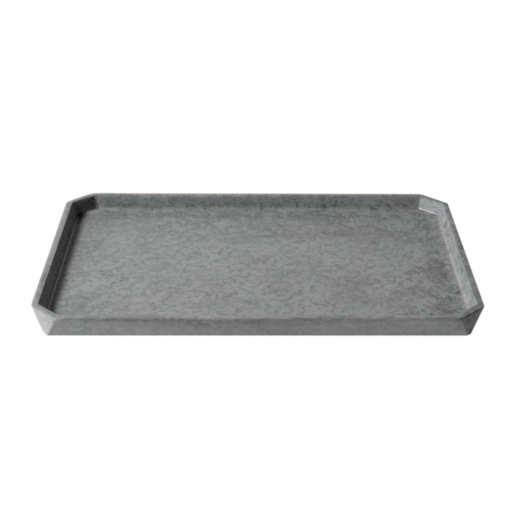 Gray Matte Solid Concrete 7-Piece Bathroom Accessory Set