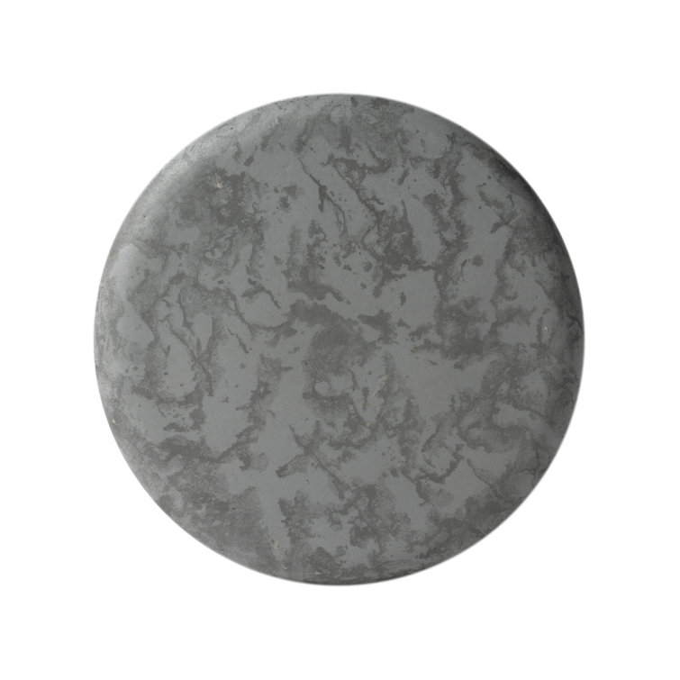 Gray Matte Concrete and Brass Bathroom Sink Pop-Up Drain