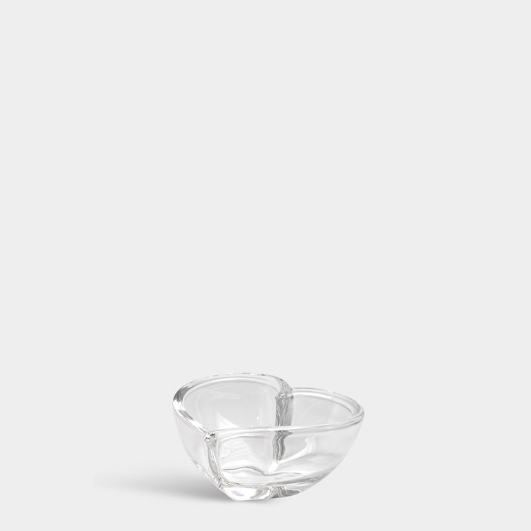 Orrefors 5" Heart-Shaped Crystal Glass Votive Holder