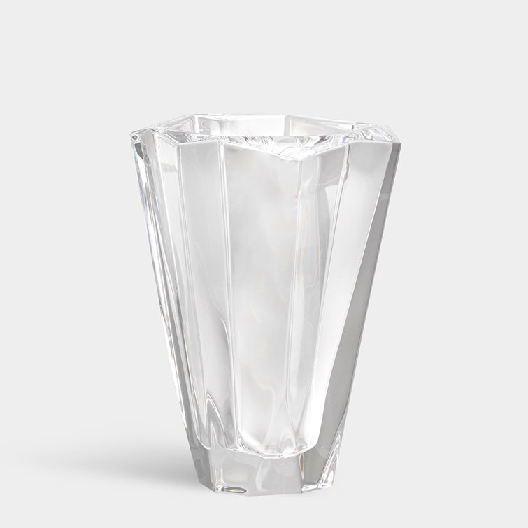 Handmade Asymmetrical Crystal Trumpet Vase