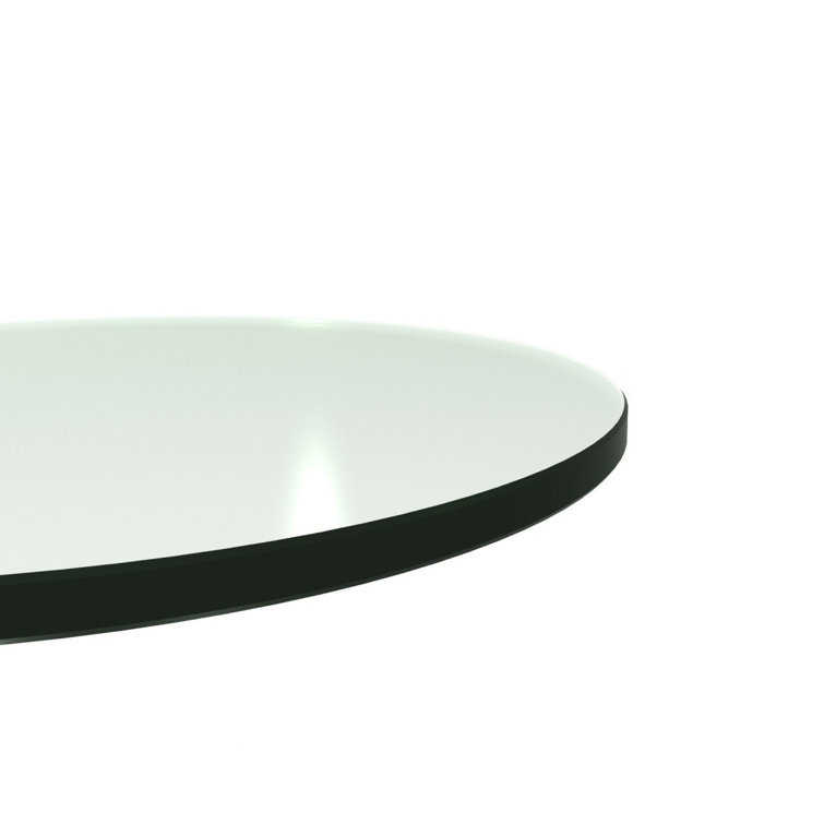Elegant 14" Clear Tempered Glass Round Coffee Table Top