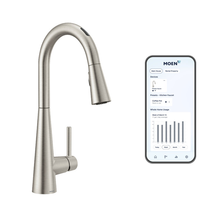Stainless Steel Touchless Pull-Down Kitchen Faucet with Spray