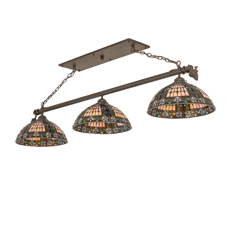 Fleur-de-lis 3 - Light Oil Rubbed Bronze Pool Table Lights Pendant