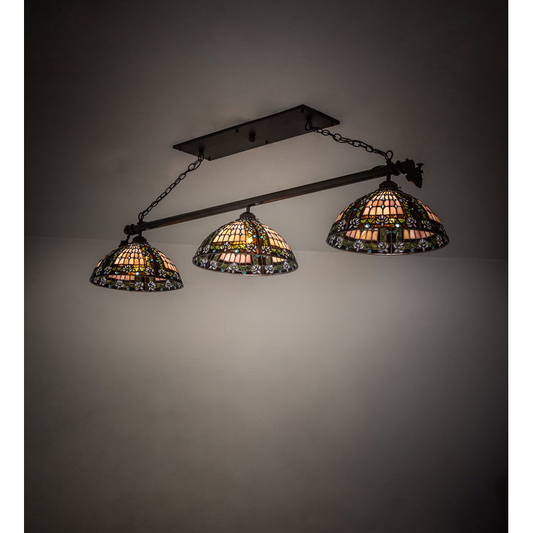 Fleur-de-lis 3 - Light Oil Rubbed Bronze Pool Table Lights Pendant
