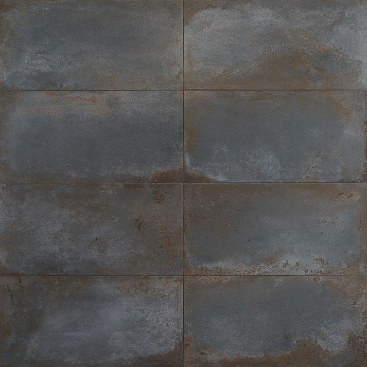 Angela Harris Santa Clara Large Matte Black Porcelain Wall and Floor Tile