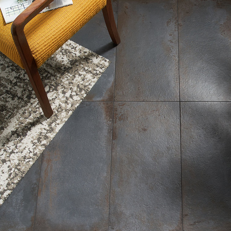Angela Harris Santa Clara Large Matte Black Porcelain Wall and Floor Tile