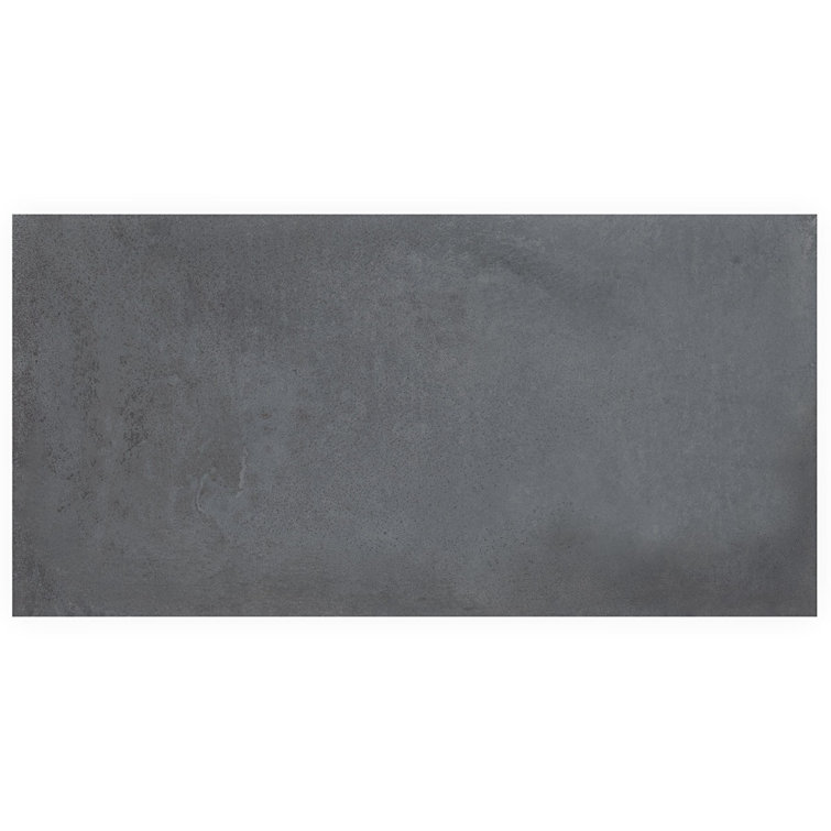 Angela Harris Santa Clara Large Matte Black Porcelain Wall and Floor Tile