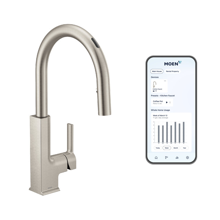Spot Resist Stainless Modern Kitchen Faucet with Pull-out Spray