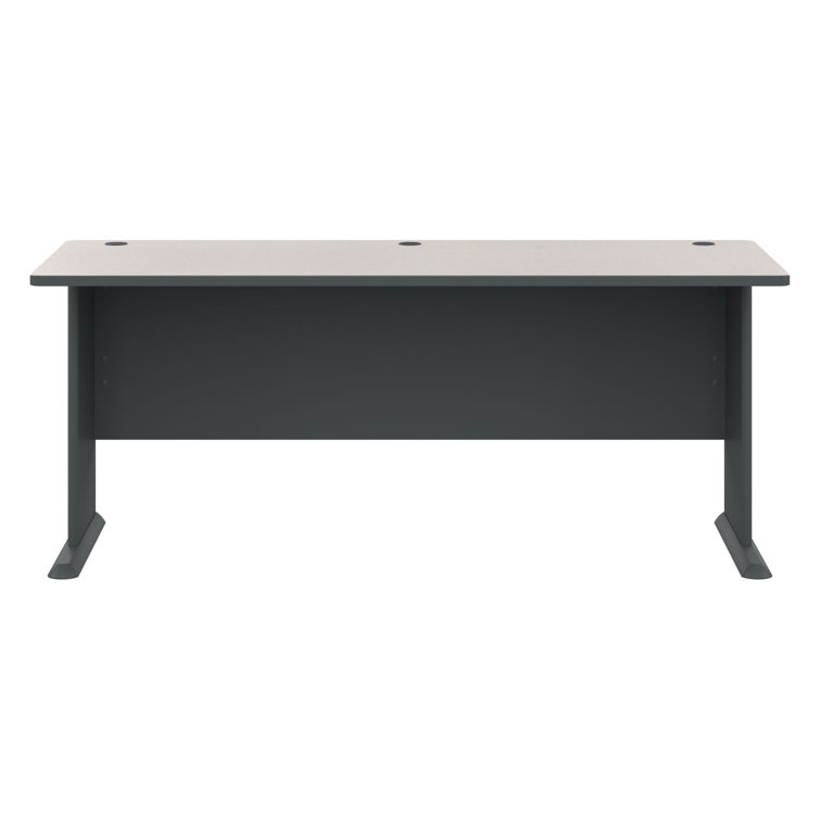 Slate and White Spectrum Contemporary Executive Office Desk with Drawers