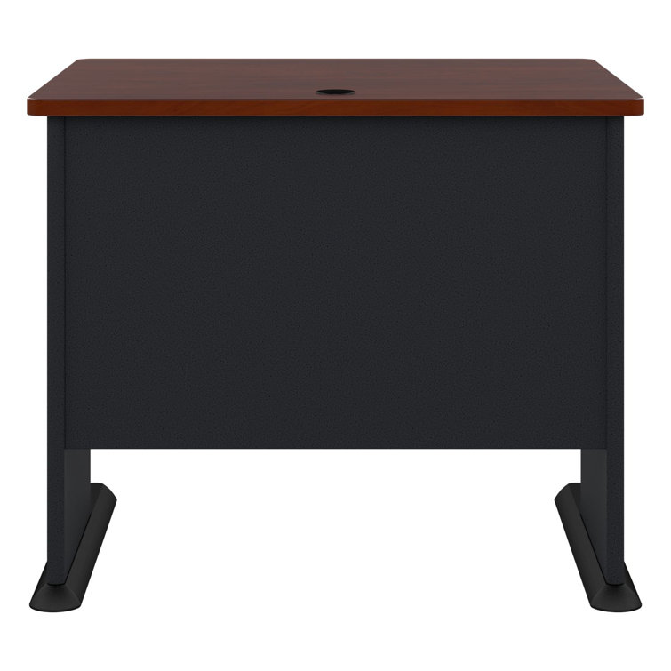 Hansen Cherry and Galaxy Executive Desk with Keyboard Tray
