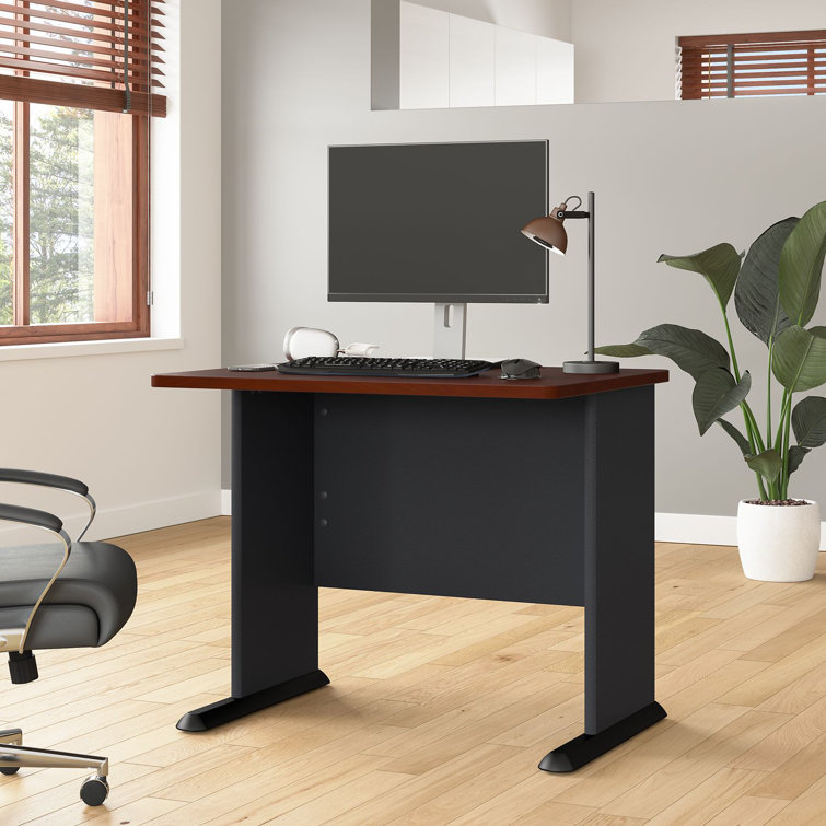 Hansen Cherry Contemporary 72" Executive Desk with Wire Management