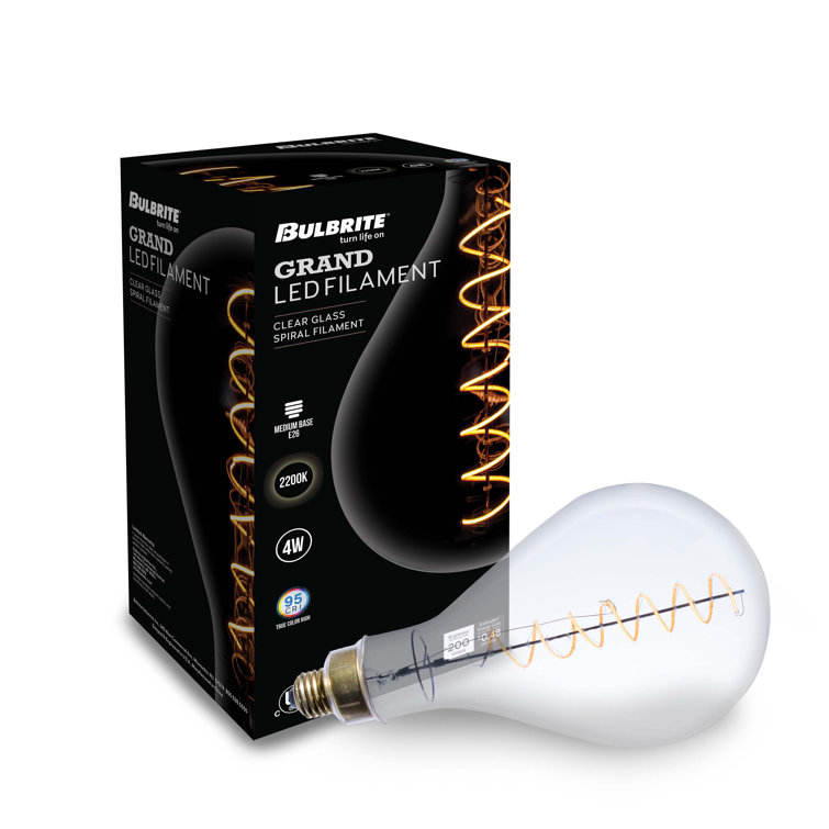 Oversized Clear Spiral Filament LED Edison Bulb, 12.68 inches