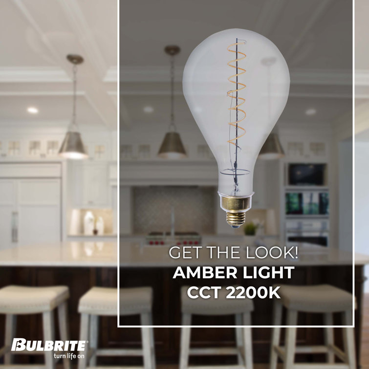 Oversized Clear Spiral Filament LED Edison Bulb, 12.68 inches