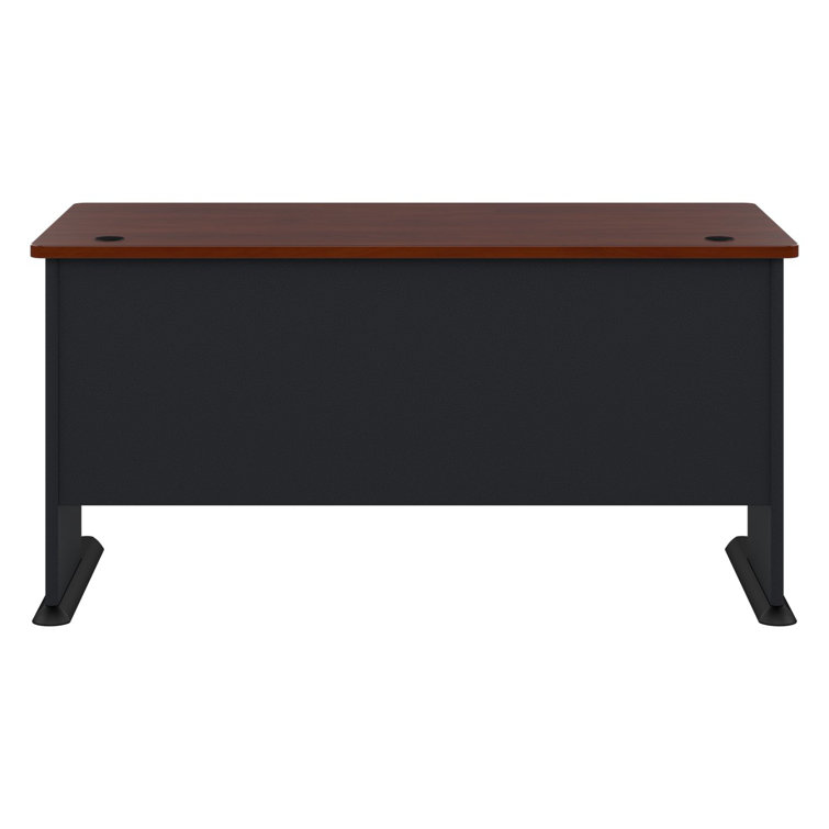 Hansen Cherry and Galaxy Executive Desk with Keyboard Tray