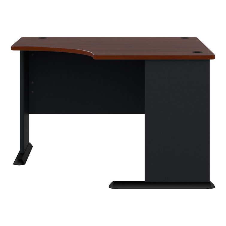 Hansen Cherry and Galaxy Corner Desk with Filing Cabinet