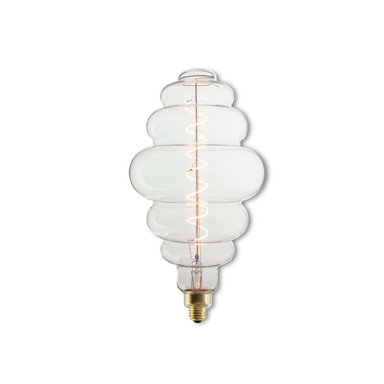 Oversized Clear Bee Hive LED Edison Bulb, 60 Watt Equivalent