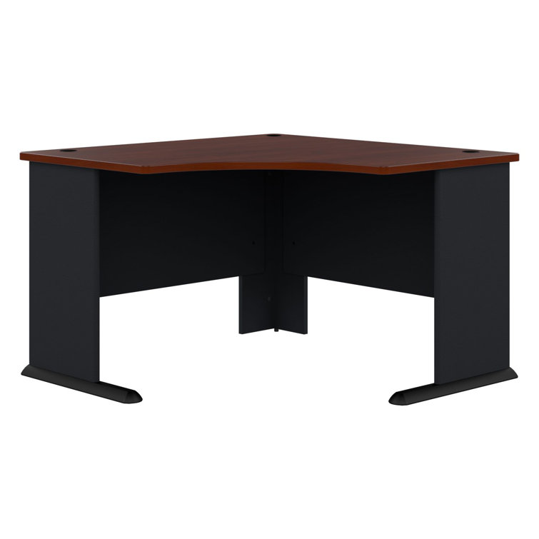 Hansen Cherry and Galaxy Corner Desk with Filing Cabinet