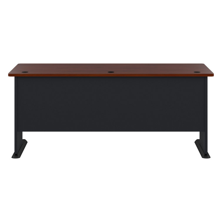 Hansen Cherry Contemporary 72" Executive Desk with Wire Management