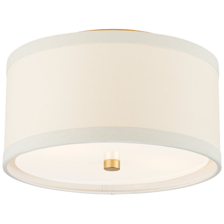 Gild Cream Linen Drum Flush Mount Light