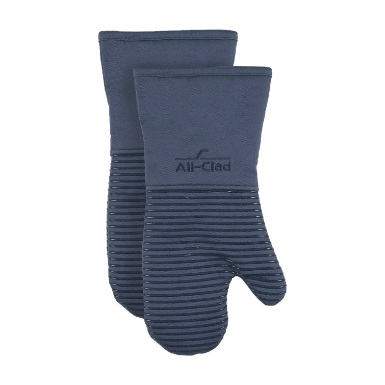 Indigo Silicone Heat-Resistant Oven Mitts Set