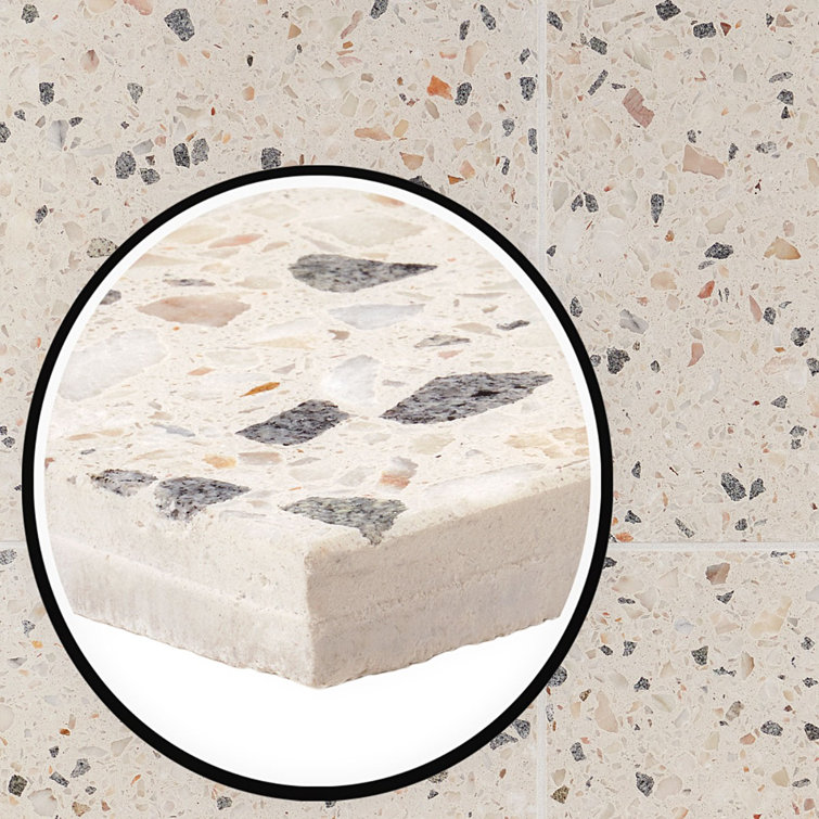 Sonora Polished Terrazzo Cement Floor and Wall Tile 16.14 in.