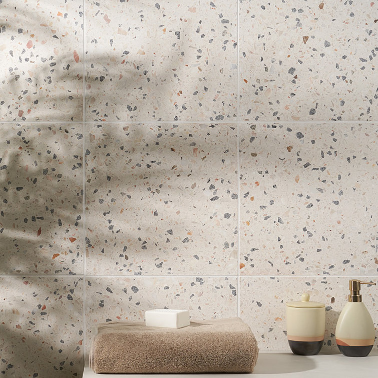 Sonora Polished Terrazzo Cement Floor and Wall Tile 16.14 in.