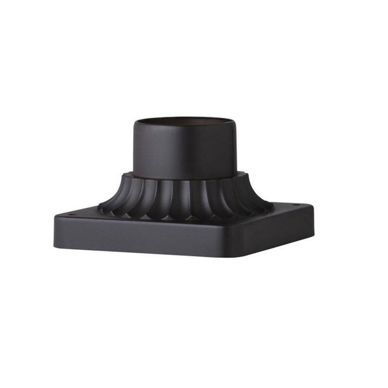 Granville Black Metal Pier Mount Lamp Base