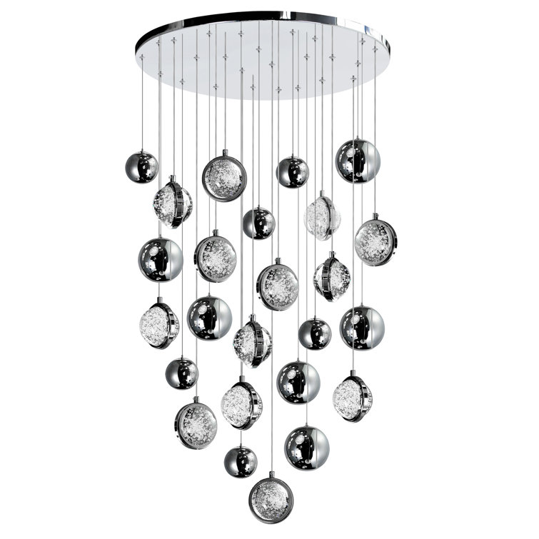 Salvador 24'' Polished Nickel LED Sphere Chandelier