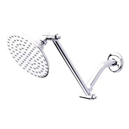 Hot Springs Brushed Nickel Adjustable Rain Shower Head