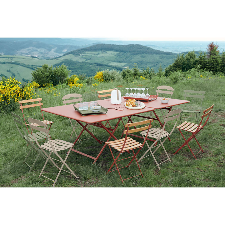 Gingerbread Steel Foldable Bistro Chair Set