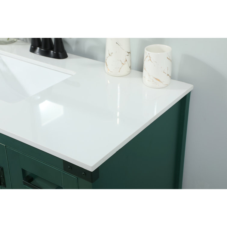 Slayton 32'' Green Oak Freestanding Single Bathroom Vanity