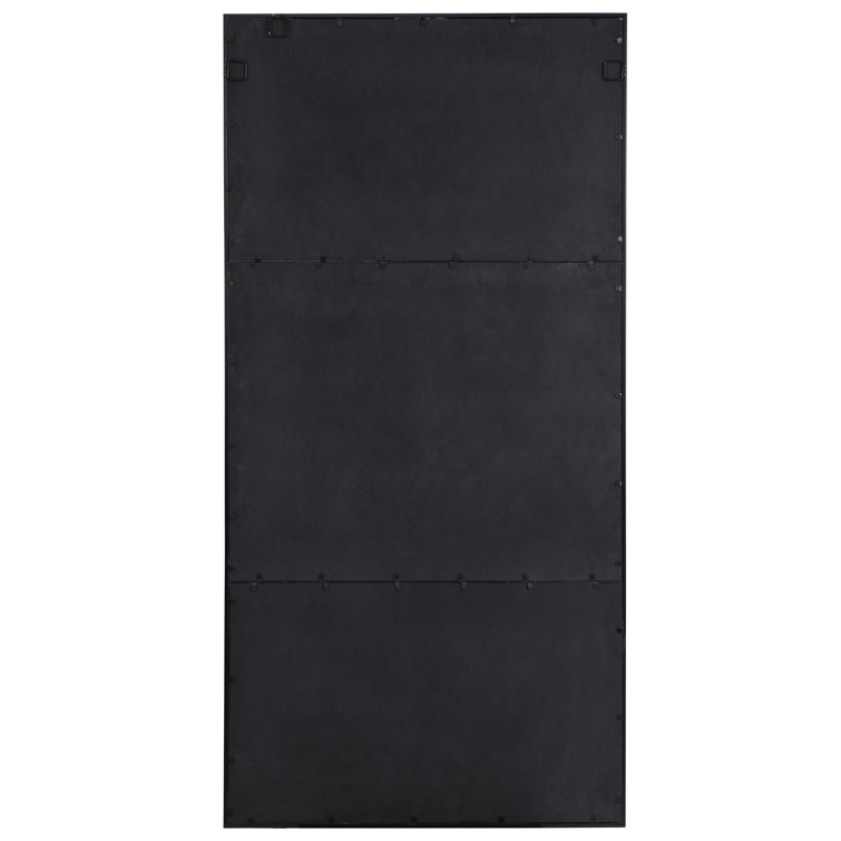Oversized Black Iron Full Length Rectangular Mirror